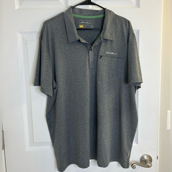 Eddie Bauer Other - Men's XL Eddie Bauer Travex Hidden Pocket Polo Shirt Heather Gray NWOT